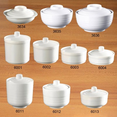 Imitation Porcelain Dinnerware Restaurant Soup Tureen Cantee
