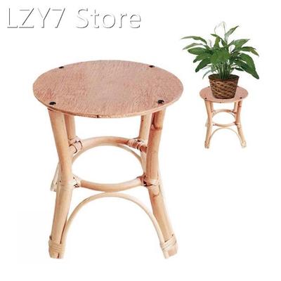 Gardening Nordic Simple Wooden Rattan Flower Stand Plant Str