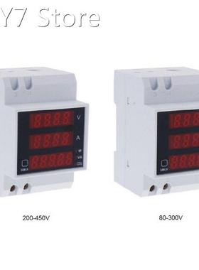 Din Rail Multi Function Digital Meter Ammeter Voltmeter LED