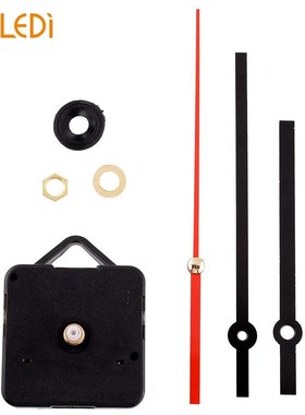 DIY Silent Clock Mechanism Classic Black+Red Quartz Watch Wa