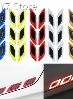 6x Reflective Car Door Edge Scratch Reflective Anti-Collisio