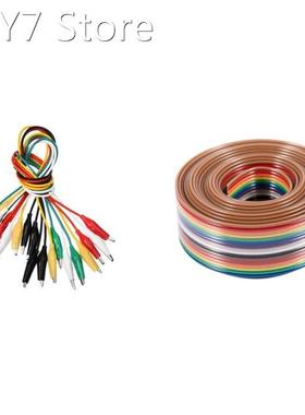10Pcs 5-Colors Double Ended Alligator Clips Test Lead Jumper