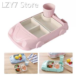 Car Shape Dinner Plate Food Tray Children Grid Supplementary