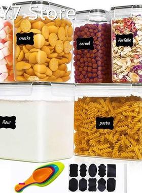 6Pcs/Set Transparent Airtight Pantry Pasta Box Multigrain Se