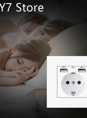Double usb EU Standard Outlet Wall USB Power Socket, Many Ne