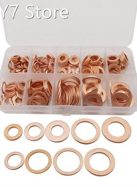 200Pcs M5/M6/M8/M10/M12/M14 Copper Washer Gasket Nut and Bol