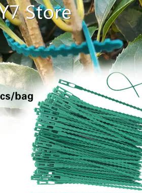 50pcs/lot Plastic Plant Cable Ties Reusable Cable Ties Green