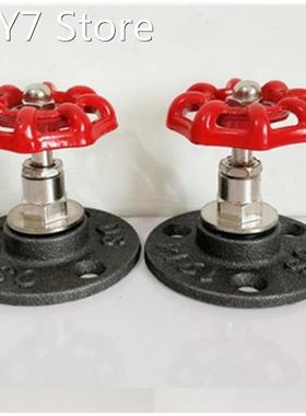 10 Retro Cast Iron Flange Valve Wall Hook DIY Industrial Sty