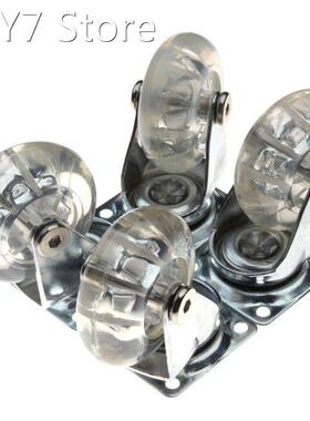 4PCS 50MM Transparent PU Caster Office Chair Sofa Platform T