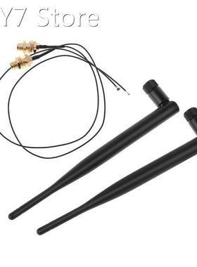 2x6Dbi 2.4GHz 5GHz Dual Band M.2 IPEX MHF4 U.fl Extension Ca