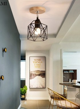 Creative Cage Led Chandelier Lights  Bedroom Corridor Loft N