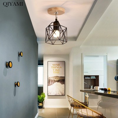 Creative Cage Led Chandelier Lights  Bedroom Corridor Loft N