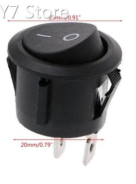 On/Off Round Rocker Switch + Female Crimp Spade Connectors C