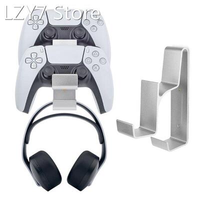 Dual Wall Mount Stand Hanger for PS5 PS4 Game Controller Gam