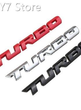 Brand 3D Car Styling Sticker Metal TURBO Emblem Rear Tailgat