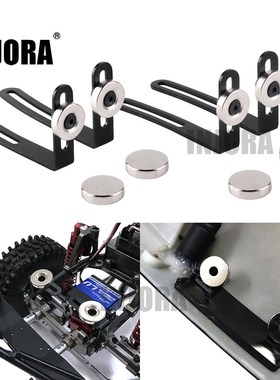 INJORA 4PCS RC Car Shell Body Mount Metal L-Bracket with Mag