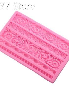 2022 New DIY Baroque Scroll Relief Cake Border Silicone Mold