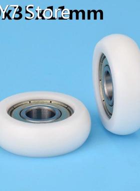 1Pcs 10x35x11 mm Nylon Plastic Wheel With Bearings Rolling m