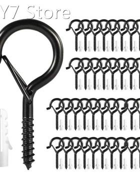 40 Pcs Household Ceiling Screw Hooks Lamp Holder Hooks Suita