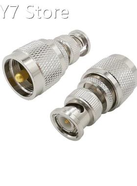 1Pcs Silver UHF PL259 Male to BNC Male Plug RF Coaxial Coax