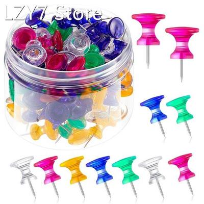 100 Pieces Giant Push Pins Clear Thumb Tacks Steel Point 1 I