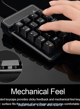 USB Wired Numeric Keypad Mechanical Feel Number Pad Keyboard