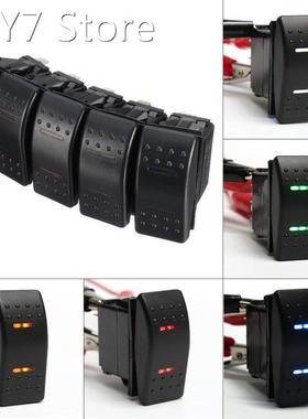 12v 24v LED Marine Boat Rocker Switches 7 Pins DPDT ON-OFF-O