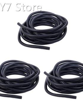 3X 20 Ft Split Wire Loom Conduit Polyethylene Tubing Black C