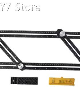 4 Folding Tile Hole Finder Aluminum Alloy Angle Ruler Finder