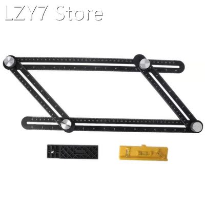 4 Folding Tile Hole Finder Aluminum Alloy Angle Ruler Finder