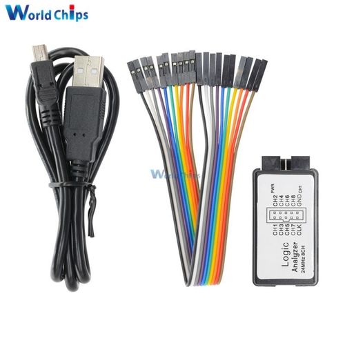 USB 24MHz 8CH 24MHz LogiC AnALyzer DeviCe Set USB CABLe For