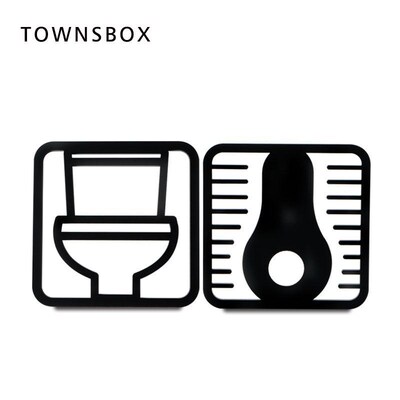 Acrylic Hollow Plate Customization Toilet Sign Closestool J