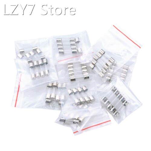 50PCS/Lot 10 Kinds 5x20mm Fast Glass Fuse Kit In Package 0.5