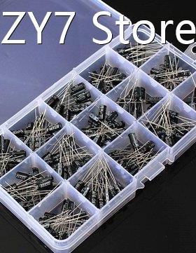 200Pcs 15 Value Electrolytic Capacitor Assortment Box Kit