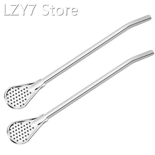 Spoon Tea Filter Yerba Mate Tea Straws Stainless Steel Drink
