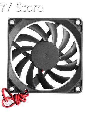 2-Pin 12V 80x80x10mm PC Computer CPU System Heatsink Brushle