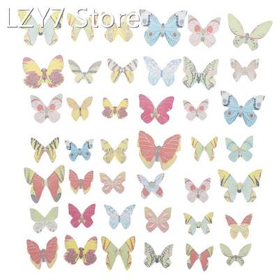 42pcs Mixed Butterfly Edible Glutinous Wafer Rice Paper Cake