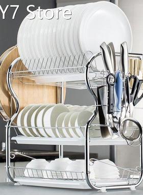 Multi-functional 3Tier Dish Rack Kitchen SuppliesStorage Rac