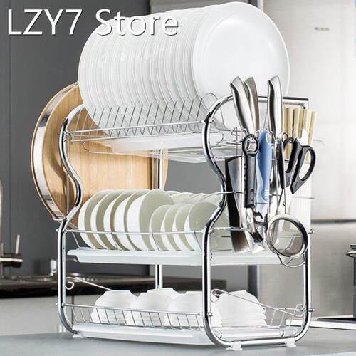 Multi-functional 3Tier Dish Rack Kitchen SuppliesStorage Rac