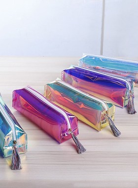 Women Girls Glitter PU Pencil Case Pen Cosmetic Bag Party Ma