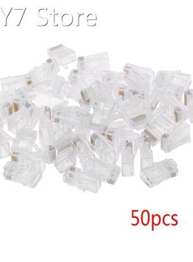 50 Pcs/Pack Stranded 10P10C Network Cable Connector RJ48 Cry