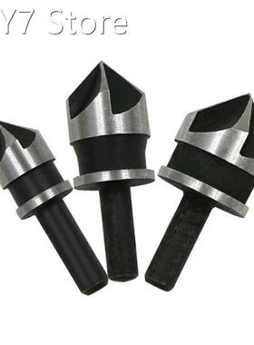 3pcs carbon steel 90 degrees round shank five-edge chamfer 1