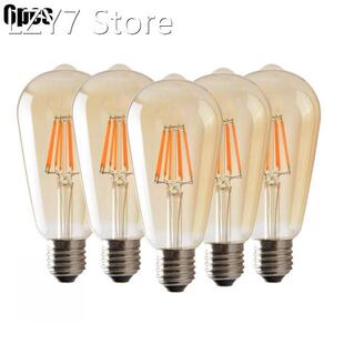 6pcs E27 Retro Edison LED Filament Bulb Lamp ST64 4W 110V Di