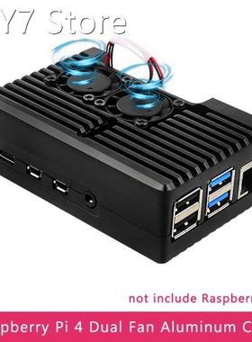 Raspberry Pi 4 Armor Shell Aluminum Case with Dual Fan Activ