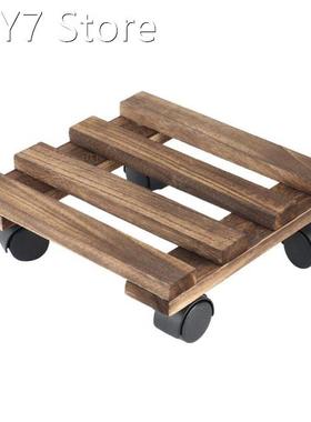 Plant Caddy Wooden Lockable Plant Stand Heavy Duty Plant Squ