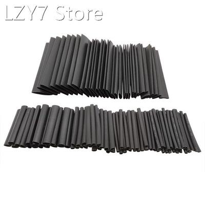 127Pcs Black Heat Shrink Sleeving Tube Electrical Kit Wire W