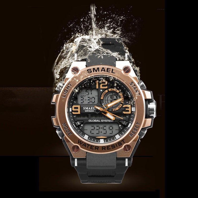 watch red ael fashion quartz wristwatch s shock resist autom