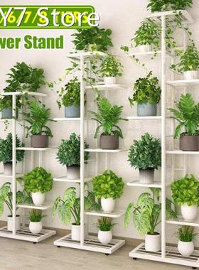 6/7/8 Tier Iron Metal Plant Stand Flower Pot Rack Outdoor Di