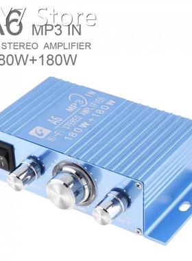 A6 DC12V 2.0 Two Channel MP3 in Hi-Fi Stereo Amplifier with