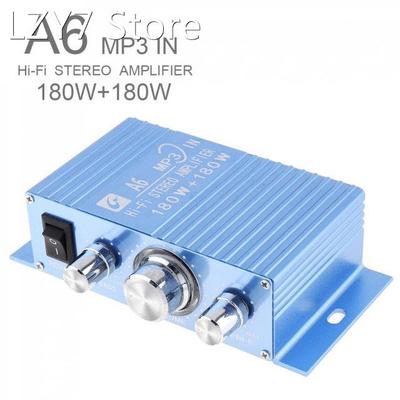 A6 DC12V 2.0 Two Channel MP3 in Hi-Fi Stereo Amplifier with